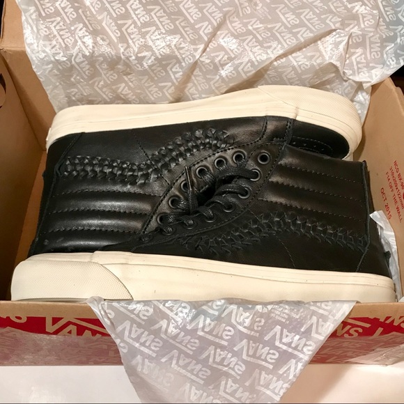 VANS LEATHER SK8-HI ZIP WEAVE DX WOMEN’S 9.5 New - Picture 4 of 6